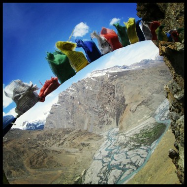 View from top of Dhankar monastery